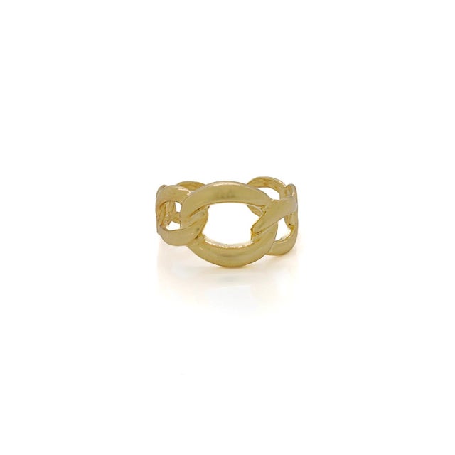Metal Stylish Adjustable Mira Gold Ring, Size 5 For Sale - Image 7 of 9