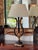 Vintage Italian Ebonized and Gilt Lyre Form Lamp For Sale - Image 4 of 12