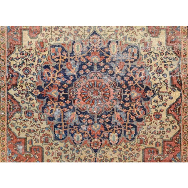 Ivory Early 20th Century Sarouk Farahan Rug For Sale - Image 8 of 11