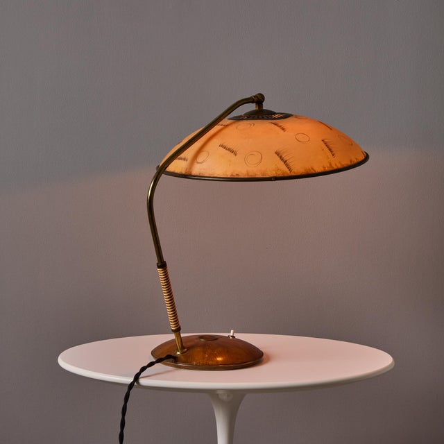 1960s Sculptural Brass and Wood Table Lamp Attributed to j.t. Kalmar For Sale - Image 11 of 18