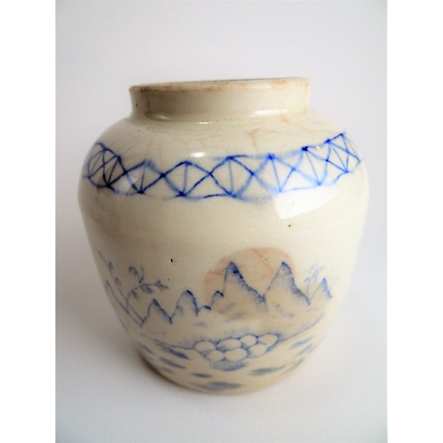 1900s Chinoserie Blue And White Ginger Jars Set Of 3 Chairish