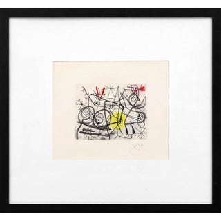 Joan Miró, Preparatifs d'Oiseaux I, Dupin 365 (Rare Hand Signed Aquatint Etching), 1963 For Sale