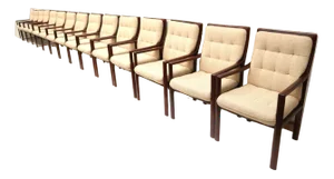 Vintage Armchairs from Lübke, 1970s, Set of 15