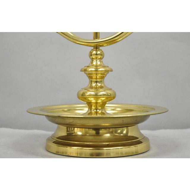 Remington Rand Vintage Remington Brass Equestrian Hunting Horn French Horn Table Lamp For Sale - Image 4 of 15