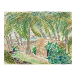1940s Grace Spongberg Hawaiian Drawing For Sale