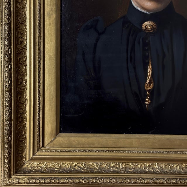 19th Century Antique Victorian British School Portrait of a Woman (Framed) For Sale - Image 5 of 12
