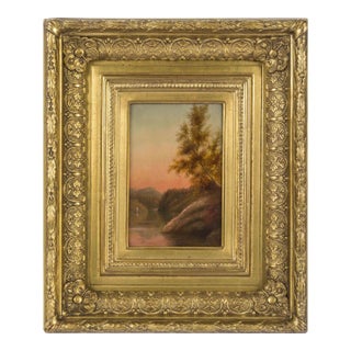 19th Century Adirondacks Oil Painting For Sale