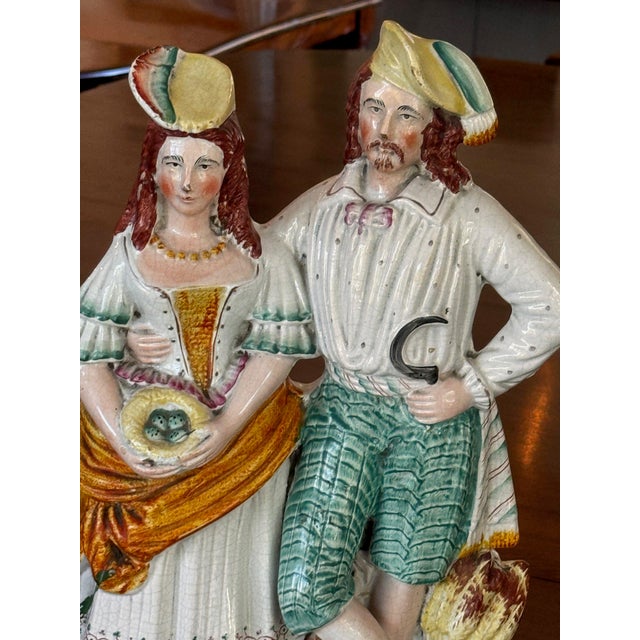 19th Century Staffordshire Figure of a Harvest Couple For Sale - Image 4 of 6