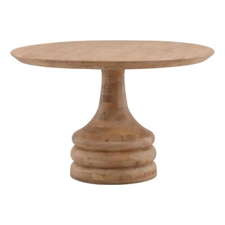 Wood Dafne Drop Round Dining Table For Sale