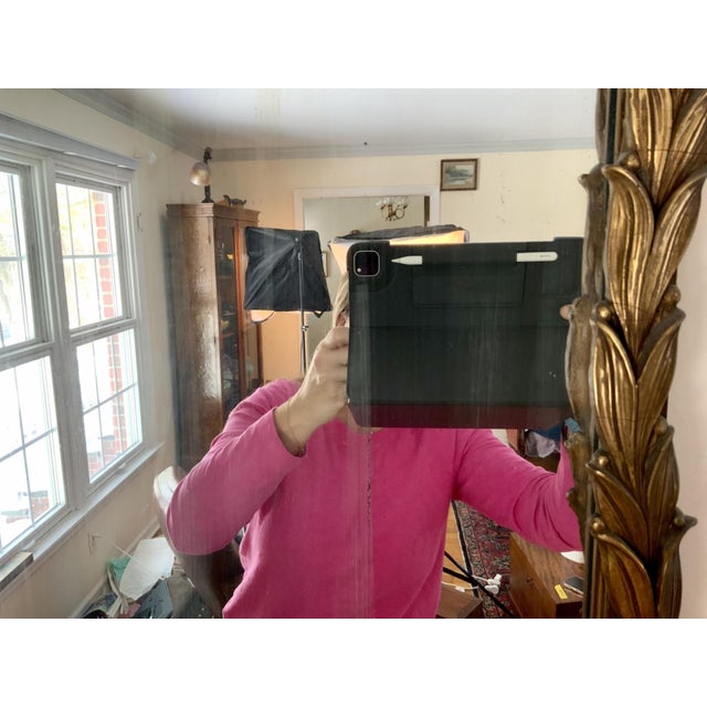 Rococo Vintage Rococò Style Gilt Wood Rectangular Wall Mirror For Sale - Image 3 of 9