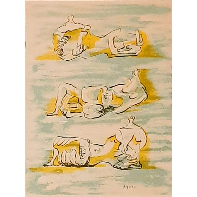 Henry Moore, The Reclining Figures, Lithograph, 1971 For Sale