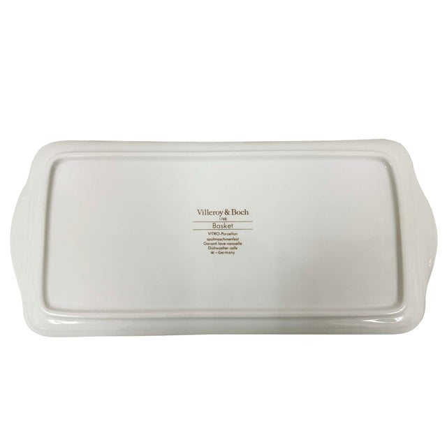 Vintate Villeroy & Boch "Basket" Large Sandwich Tray, Germany For Sale - Image 9 of 10