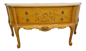 Louis XV Style Carved & Inlaid Walnut Sideboard