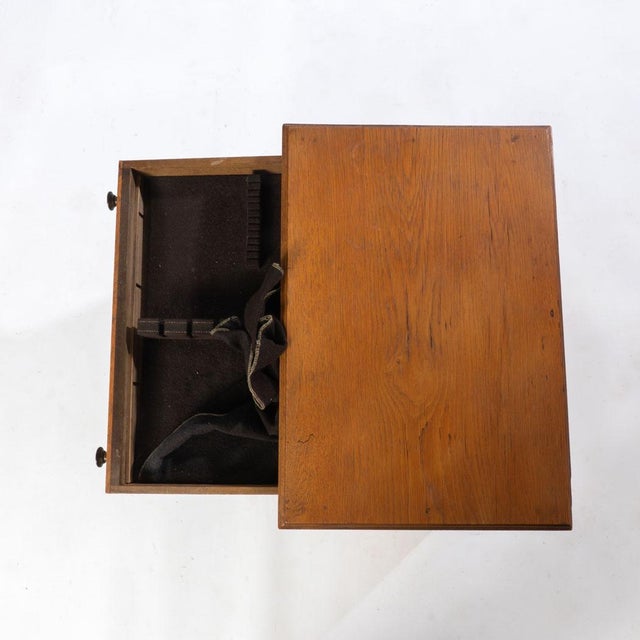 Antique Oak Spool Cabinet For Sale - Image 9 of 13
