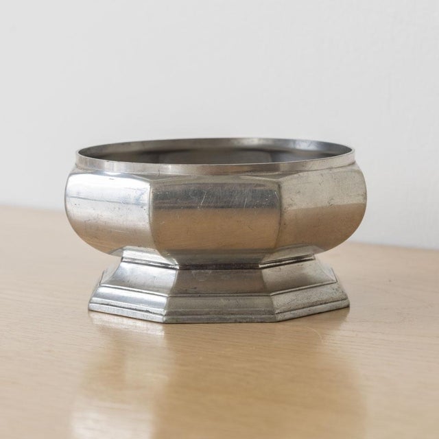 French Art Deco Silver Octagon Dish For Sale - Image 9 of 11