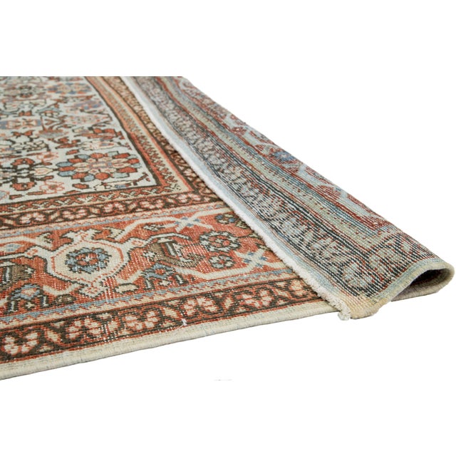 Handmade Multicolor Persian Mahal Designed Wool Rug From the 1910s For Sale - Image 4 of 10
