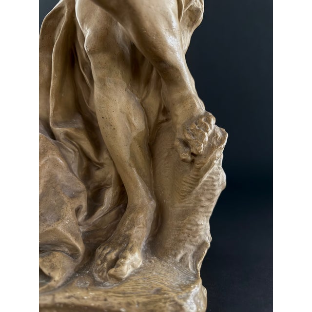 Stucco Sculpture Depicting a Faun, 20th Century, 1950s, Gesso For Sale - Image 14 of 16
