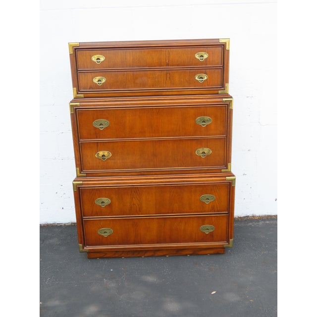 Lexington Furniture Hollywood Regency Campaign Tall Chest of Drawers 6637 For Sale - Image 18 of 18