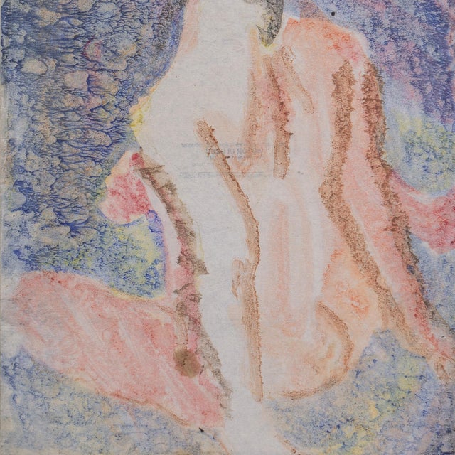 Paper 'Seated Nude' by Victor Di Gesu, Paris, Louvre, Salon D'Automne, Academie Chaumière, Los Angeles County Museum of Art, San Francisco Art Association For Sale - Image 7 of 8
