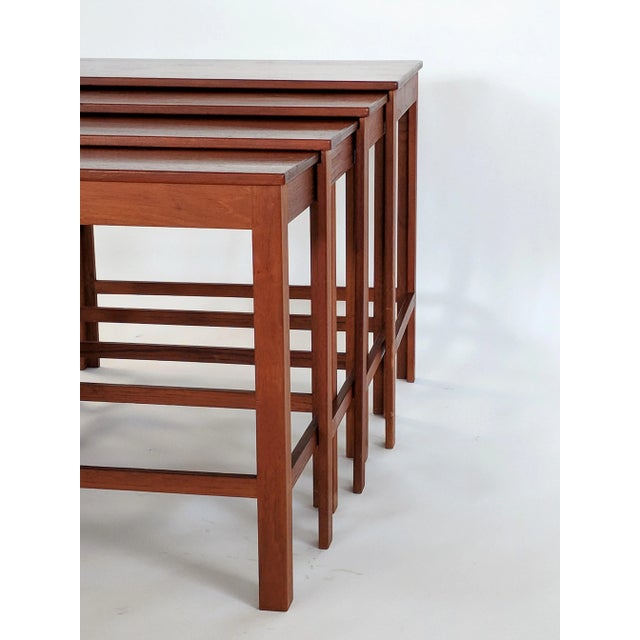 Peter Hvidt & Orla Mølgaard for France & Daverkosen Nesting Tables - Set of 4 For Sale In Miami - Image 6 of 13