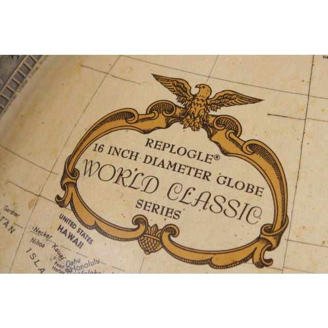 Maitland Smith Replogle Globe on Mahogany Stand For Sale - Image 15 of 16