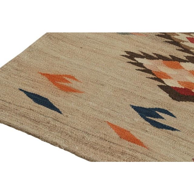 Tribal Vintage Shahsavan Tribal Kilim Runner in Polychromatic Patterns by Rug & Kilim For Sale - Image 3 of 7