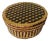 American Folk Art Antique Woven Straw Box Geometric Dedign For Sale