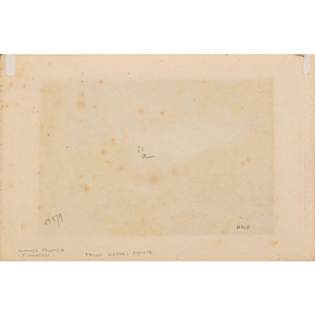 Samuel Palmer Samuel Palmer "The Early Ploughman" Etching, 1861 For Sale - Image 4 of 7