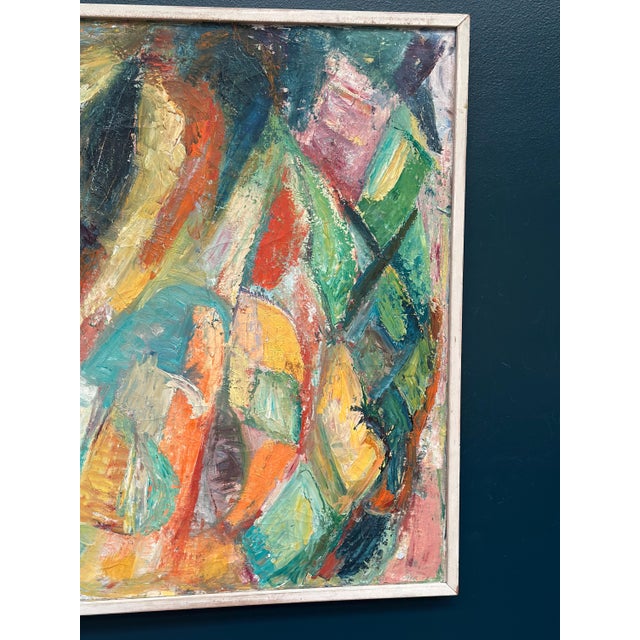 Abstract Composition, 1950s, Oil on Canvas, Framed For Sale - Image 13 of 18