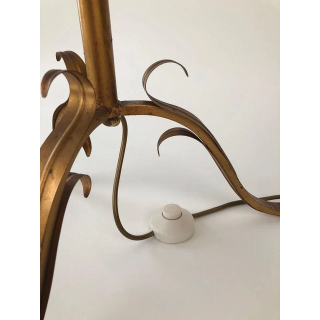 Italian Gilt Metal Candelabra Floor Lamp with Sheaf of Wheat Motif, 1963 For Sale - Image 16 of 18
