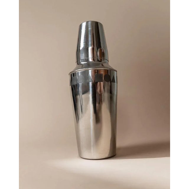 Vintage Geometric Cocktail Mixer in Stainless Steel, Italy, 1980s For Sale - Image 10 of 11