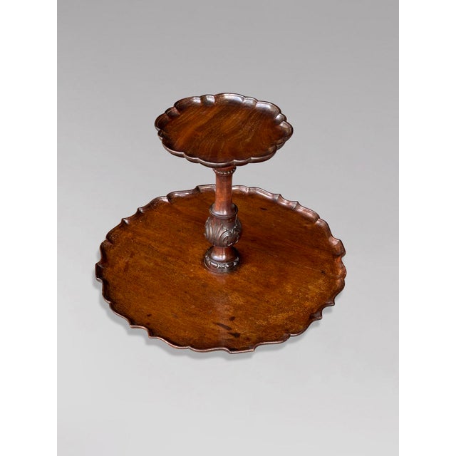 Mahogany 2-Tier Revolving Lazy Susan, 1850s For Sale - Image 3 of 10