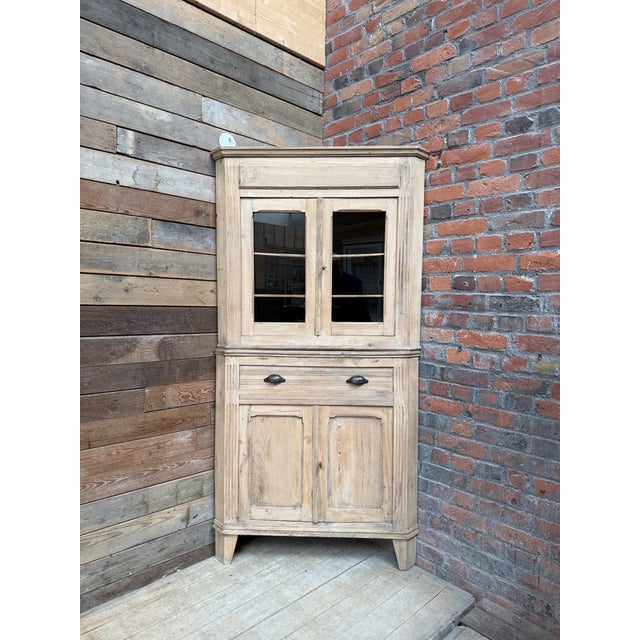 1950s 20th Century Elm Corner Cabinet, 1950s For Sale - Image 5 of 14