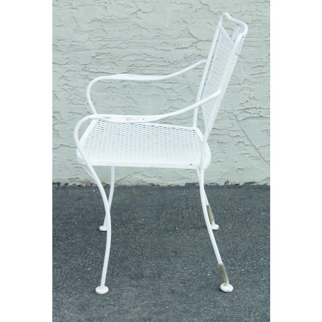 1960s Vintage Wrought Iron Garden Chairs - Set of 5 For Sale - Image 5 of 13