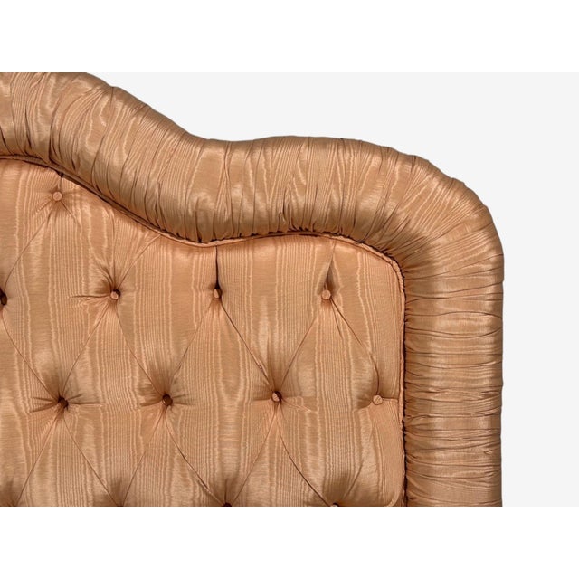 Traditional, Kingsize Tufted Headboard, Scalamandré Pink Silk, Usa, 1960s For Sale - Image 4 of 8