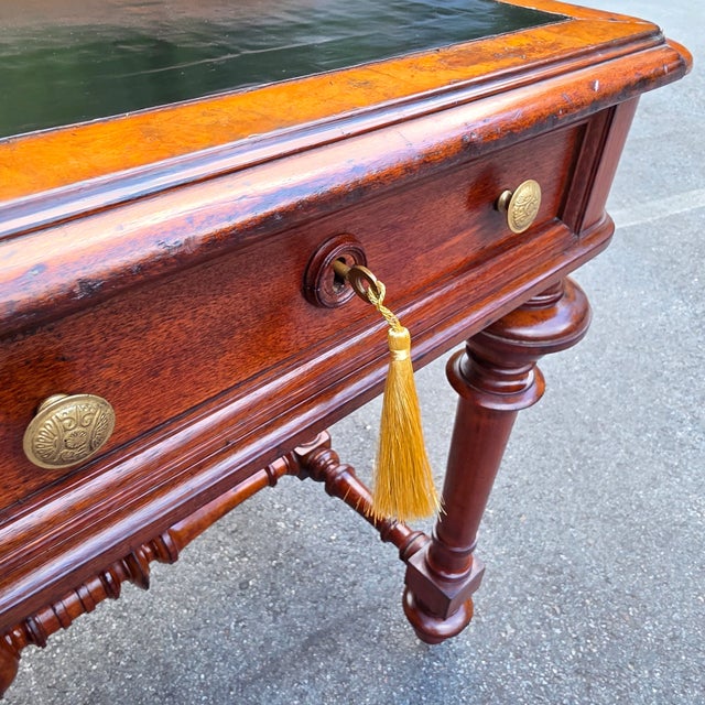 Antique 19th Century Victorian Library Table Desk For Sale - Image 10 of 13