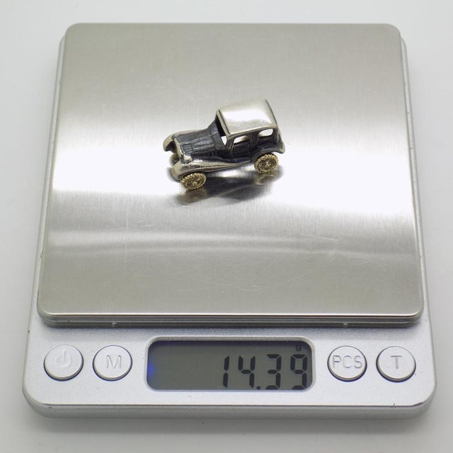 Vintage Italian Sterling Silver 925 Classic Car, 1980s For Sale - Image 11 of 14