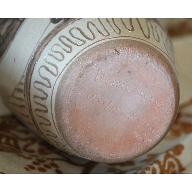 Authentic Signed Vintage Donald Beaulieu (1950-2019) Studio Pottery Vase For Sale - Image 4 of 4