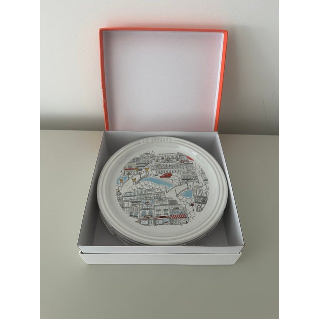 Contemporary Le Creuset Paris Plates Box Set/4 For Sale - Image 3 of 4
