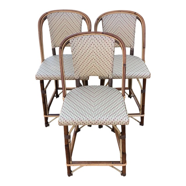 Set of 3 TK Collections French Bistro Counter Stools Chairish
