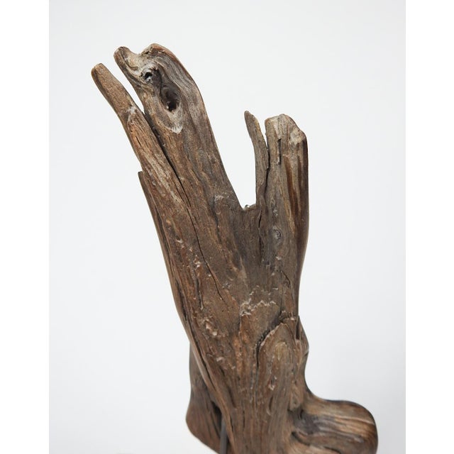 2017 Handcarved Wood Face on Stand Sculpture For Sale - Image 14 of 14