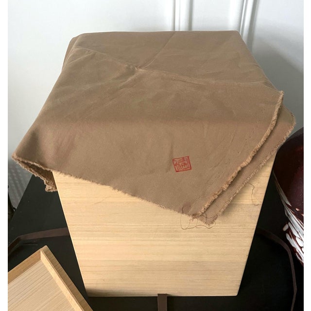 Japanese Studio Ceramic Vase by Ken Matsuzaki with Original Tomobako For Sale - Image 18 of 18