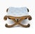 Nancy Corzine 18c Style Regency Giltwood & Tufted Cut Velvet Footstool Ottoman X Bench For Sale - Image 4 of 5
