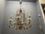 Italian Florentine Giltwood and Amber Murano Glass Drop 6-Light Chandelier, 1950s For Sale - Image 12 of 15