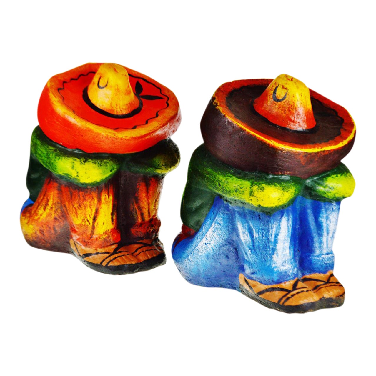 Vintage Ceramic Sleeping Mexican Garden Statues A Pair Chairish