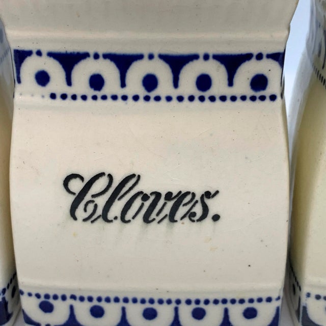 Vintage German Porcelain Spice Jars - Set of 5 For Sale - Image 4 of 10