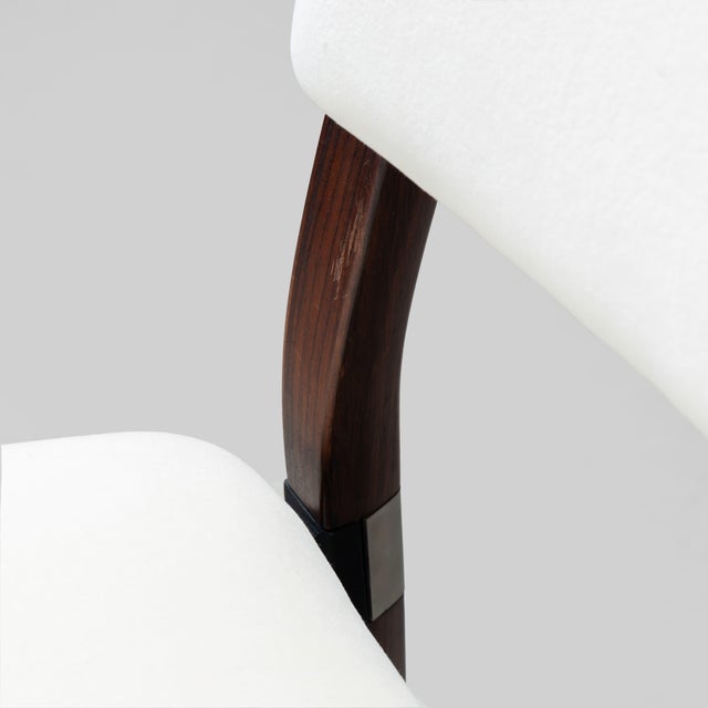 Model S82 Chairs in White Mohair by Eugenio Gerli for Tecno, 1960s, Set of 4 For Sale - Image 9 of 17