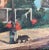 Vintage 1940’s Original Oil Painting of a Street Scene With Black Dog For Sale - Image 4 of 7