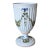 Vintage Italian Hand Painted Porcelain Footed Vase For Sale