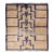 Mid 20th Century Square Mid-Century Modern Turkish Tulu With Tribal Pattern in Blue and Tan Rug For Sale